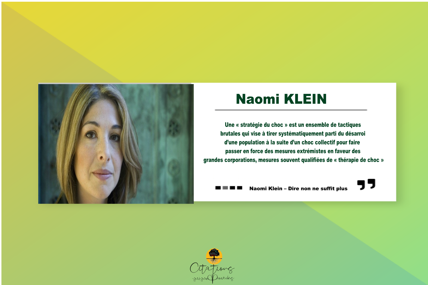 Strategie Du Choc Naomi Klein Citations Proverbes Et Poesies