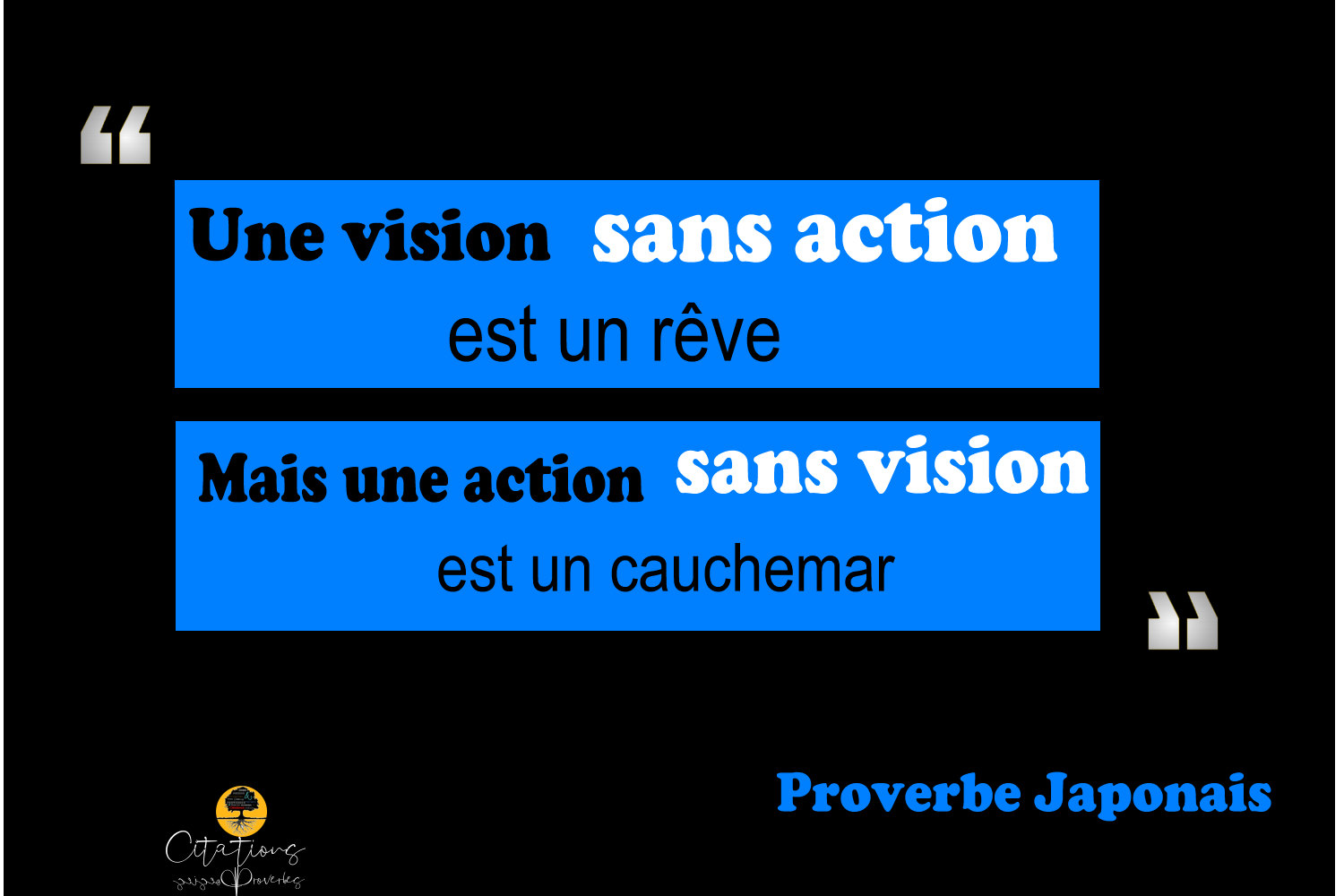 Une Action Sans Vision Citations Proverbes Et Poesies