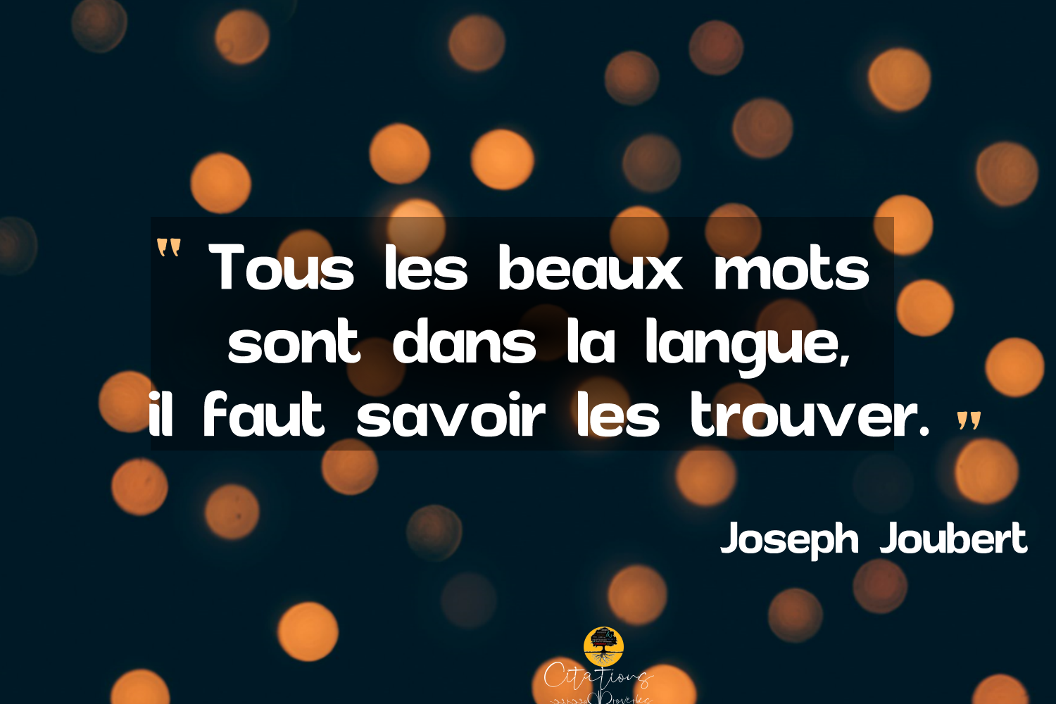 Tous les beaux mots sont dans la langue&hellip; Citations