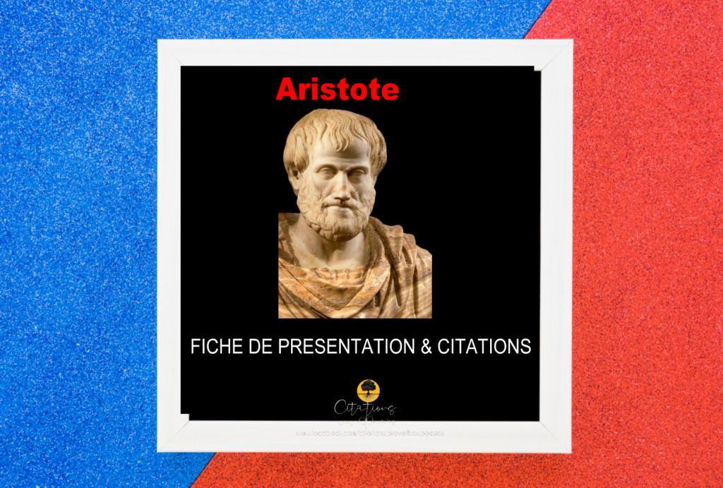 Poster citation d'Aristote : impression de philosophie grecque - France