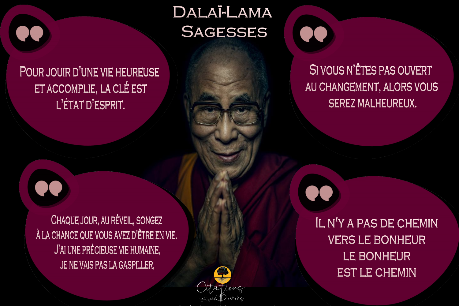 Dalaï-Lama - Sagesses. - Citations Proverbes Et Poésies