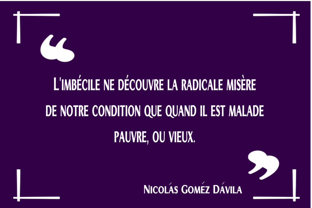 Citation être Pris Pour Un Imbécile L'imbécile ne découvre la radicale misère de notre condition que quand