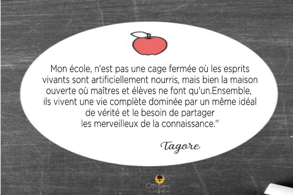 Mon école, n'est pas une cage fermée où les esprits vivants sont