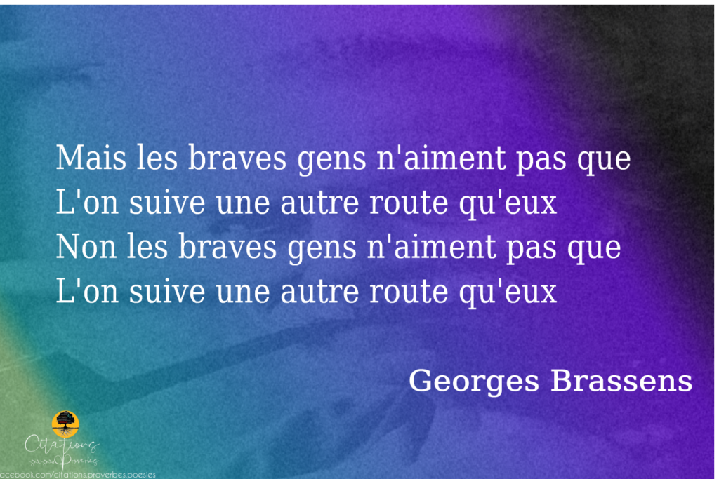 TOP 5 CITATIONS DE CHANSONS DE GEORGES BRASSENS - Citations Proverbes