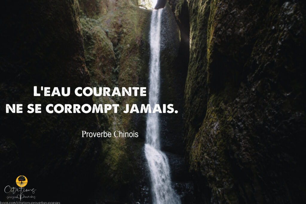 L'eau courante ne se corrompt jamais. Citations Proverbes et Poésies — free download
